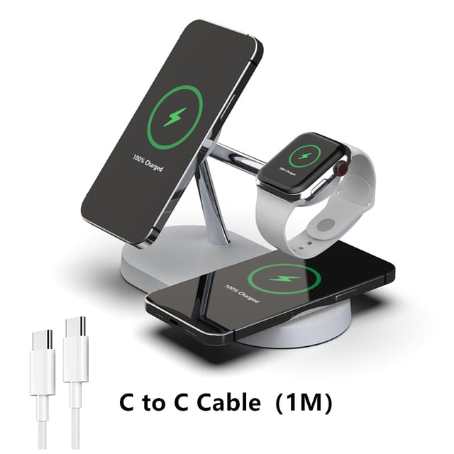 3-in-1 Wireless Magsafe Charger Stand